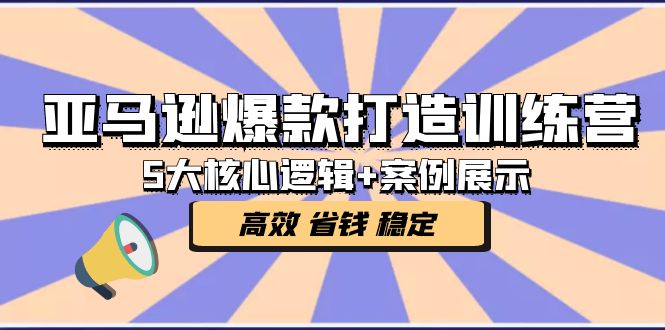 （5107期）亚马逊爆款打造训练营：5大核心逻辑案例展示打造爆款链接高效省钱稳定_免费分享网络创业,副业,信息差项目的老牌资源整合平台！金铲子项目