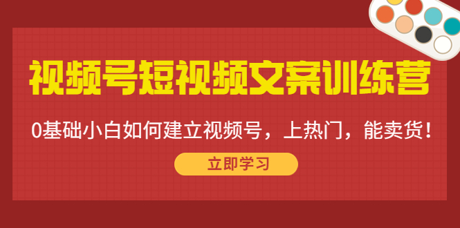 视频号短视频文案训练营:0基础小白如何建立视频号,上热门,能卖货_免费分享网络创业,副业,信息差项目的老牌资源整合平台!金铲子项目