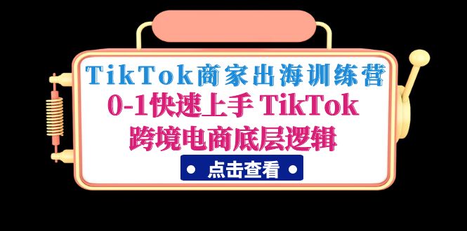 (4795期)TikTok商家出海训练营:0-1快速上手TikTok跨境电商底层逻辑(无中创水印)_免费分享网络创业,副业,信息差项目的老牌资源整合平台!金铲子项目