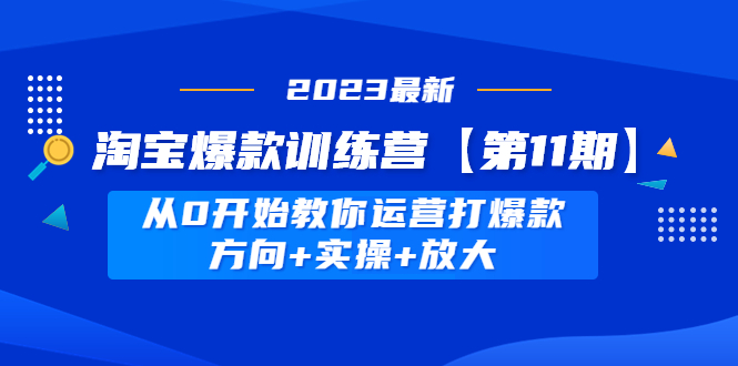 (4784期)淘宝爆款训练营【第11期】从0开始教你运营打爆款,方向实操放大_免费分享网络创业,副业,信息差项目的老牌资源整合平台!金铲子项目
