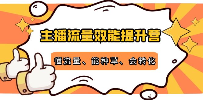 （4063期）主播流量效能提升营：懂流量、能种草、会转化，清晰明确方法规则_免费分享网络创业,副业,信息差项目的老牌资源整合平台！金铲子项目