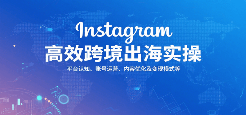 Instagram高效跨境出海实操:平台认知、账号运营、内容优化及模式等_免费分享网络创业,副业,信息差项目的老牌资源整合平台!金铲子项目
