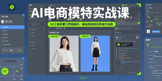 (15722期)AI电商模特实战课,SD工具部署与界面解析,基础换装换背景操作指南_免费分享网络创业,副业,信息差项目的老牌资源整合平台!金铲子项目