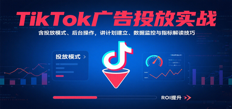 TikTok广告投放实战，含投放模式、后台操作，讲计划建立、数据监控与指标解读技巧_免费分享网络创业,副业,信息差项目的老牌资源整合平台！金铲子项目