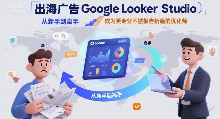 出海广告GoogleLookerStudio从新手到高手，成为更专业不被报告折磨的优化师_免费分享网络创业,副业,信息差项目的老牌资源整合平台！金铲子项目