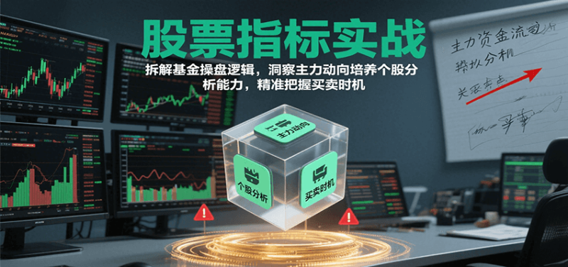 股票指标实战,基金操盘逻辑拆解,洞察主力动向培养个股分析能力把握买卖时机(更新)_免费分享网络创业,副业,信息差项目的老牌资源整合平台!金铲子项目