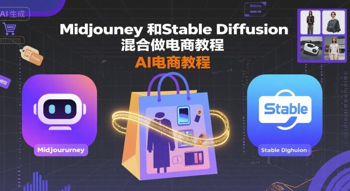 Midjourney和StableDiffusion混合做电商教程-ai电商教程_免费分享网络创业,副业,信息差项目的老牌资源整合平台!金铲子项目