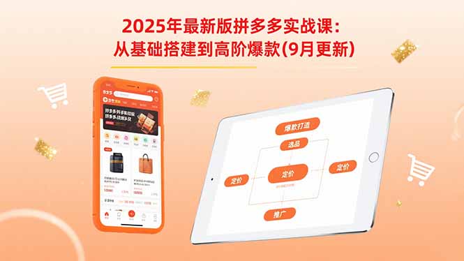 (15899期)2025年最新版拼多多实战课:从基础搭建到高阶爆款(9月更新)_免费分享网络创业,副业,信息差项目的老牌资源整合平台!金铲子项目