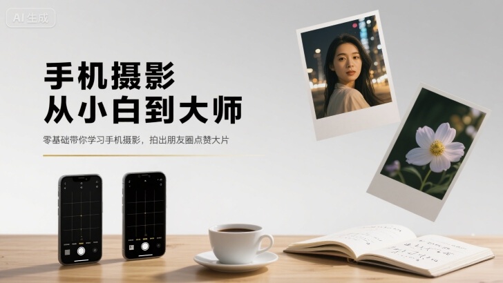 手机摄影从小白到大师,零基础带你学习手机摄影,拍出朋友圈点赞大片_免费分享网络创业,副业,信息差项目的老牌资源整合平台!金铲子项目