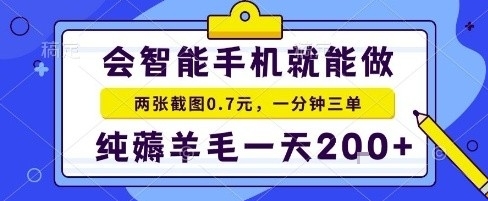 手机项目,二十秒一单,纯薅羊毛一天2张做就有_免费分享网络创业,副业,信息差项目的老牌资源整合平台!金铲子项目