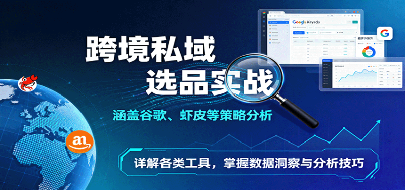 跨境私域选品实战:涵盖谷歌、虾皮等策略分析,详解各类工具,掌握数据洞察与分析技巧_免费分享网络创业,副业,信息差项目的老牌资源整合平台!金铲子项目