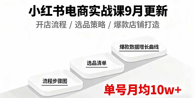 (16120期)小红书电商实战课9月更新,开店流程/选品策略/爆款店铺打造,单号月均_免费分享网络创业,副业,信息差项目的老牌资源整合平台!金铲子项目