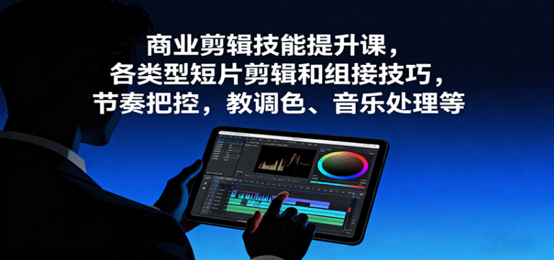 商业剪辑技能提升课,各类型短片剪辑和组接技巧,节奏把控,教调色、音乐处理等_免费分享网络创业,副业,信息差项目的老牌资源整合平台!金铲子项目