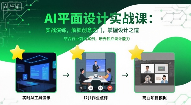 AI平面设计实战课，实战演练，解锁创意之门，掌握设计之道_免费分享网络创业,副业,信息差项目的老牌资源整合平台！金铲子项目