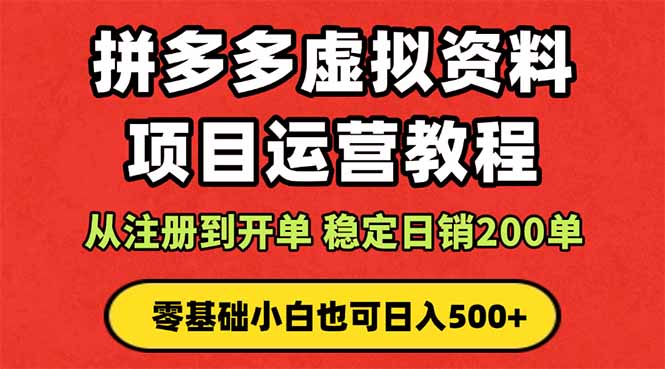 (16220期)拼多多开店运营课程:蓝海玩法,实现睡后零基础小白也可…_免费分享网络创业,副业,信息差项目的老牌资源整合平台!金铲子项目