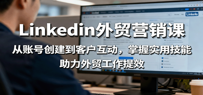 LinkedIn外贸营销课：从账号创建到客户互动，掌握实用技能，助力外贸工作提效_免费分享网络创业,副业,信息差项目的老牌资源整合平台！金铲子项目
