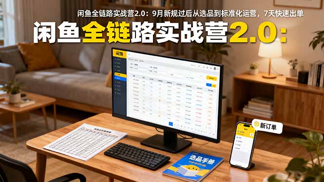 (16263期)闲鱼全链路实战营2.0:9月新规过后从选品到标准化运营,7天快速出单_免费分享网络创业,副业,信息差项目的老牌资源整合平台!金铲子项目