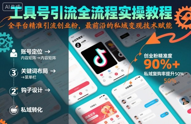 工具号引流全流程保姆级实操教程，全平台精准引流创业粉，最前沿的私域技术赋能_免费分享网络创业,副业,信息差项目的老牌资源整合平台！金铲子项目