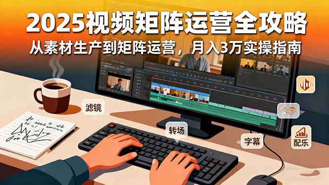 （16333期）2025短视频矩阵运营全攻略：从素材生产到矩阵运营，3万实操指南_免费分享网络创业,副业,信息差项目的老牌资源整合平台！金铲子项目