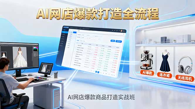 （16326期）AI网店爆款商品打造实战班：AI技术实现商品图智能处理，快速搭建AI网店_免费分享网络创业,副业,信息差项目的老牌资源整合平台！金铲子项目