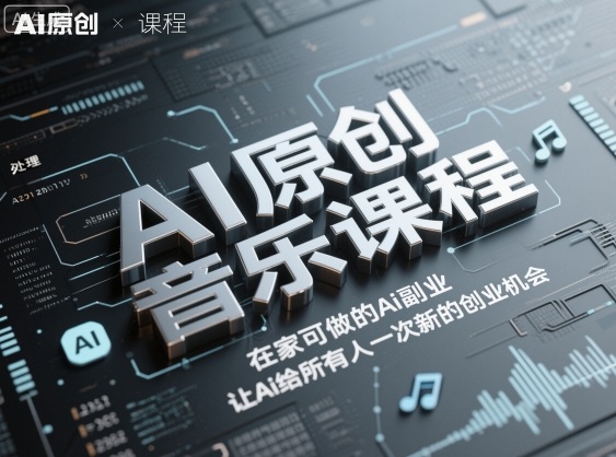 AI原创音乐课程,在家可做的Ai副业,让Ai给所有人一次新的创业机会_免费分享网络创业,副业,信息差项目的老牌资源整合平台!金铲子项目