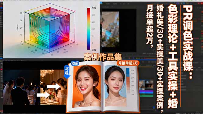 （16336期）PR调色实战课：色彩理论工具实操婚礼医美/实操案例，月接单超2万_免费分享网络创业,副业,信息差项目的老牌资源整合平台！金铲子项目