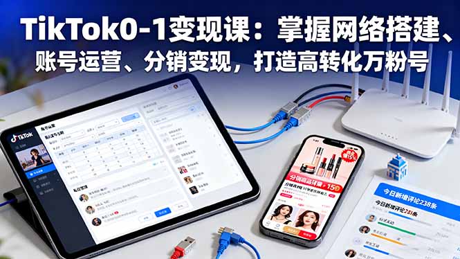 (16334期)TikTok0-1课:掌握网络搭建、账号运营、分销,打造高转化万粉号_免费分享网络创业,副业,信息差项目的老牌资源整合平台!金铲子项目