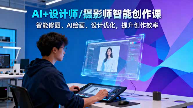 (16398期)AI设计师/摄影师智能创作课:智能修图、AI绘画、设计优化,提升创作效率_免费分享网络创业,副业,信息差项目的老牌资源整合平台!金铲子项目