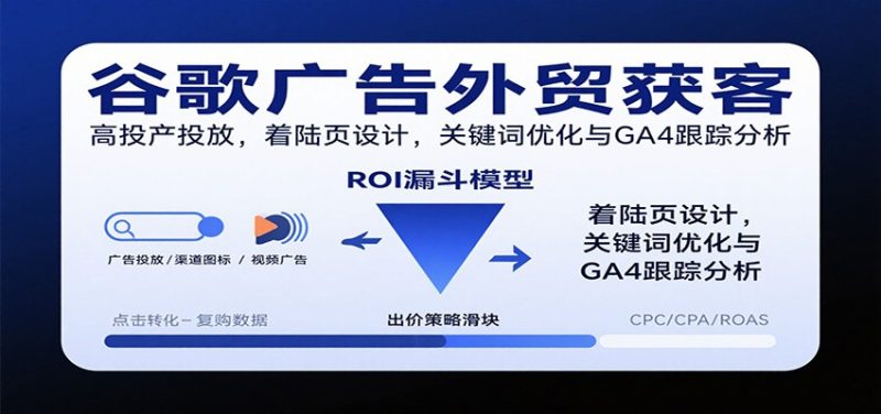 谷歌广告外贸获客,高投产投放,着陆页设计,关键词优化与GA4跟踪分析_免费分享网络创业,副业,信息差项目的老牌资源整合平台!金铲子项目