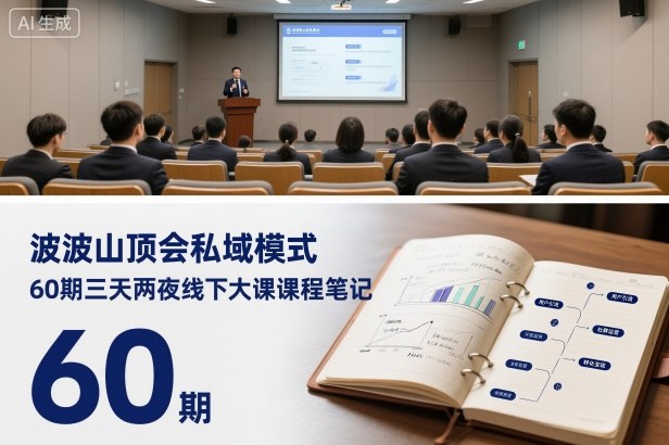 波波山顶会私域模式60期三天两夜线下大课课程笔记(文档)_免费分享网络创业,副业,信息差项目的老牌资源整合平台!金铲子项目