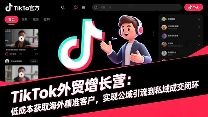 (16522期)TikTok外贸增长营:获取海外精准客户,实现公域引流到私域成交闭环_免费分享网络创业,副业,信息差项目的老牌资源整合平台!金铲子项目