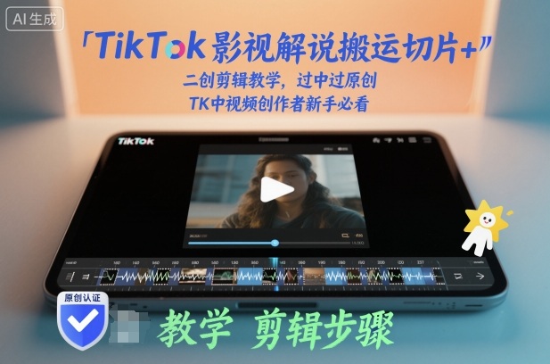 TikTok影视解说搬运切片二创剪辑教学,过中过原创,TK中视频创作者新手必看_免费分享网络创业,副业,信息差项目的老牌资源整合平台!金铲子项目