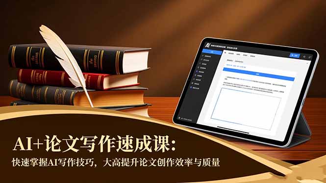 (16568期)AI论文写作速成课:快速掌握AI写作技巧,大幅提升论文创作效率与质量_免费分享网络创业,副业,信息差项目的老牌资源整合平台!金铲子项目