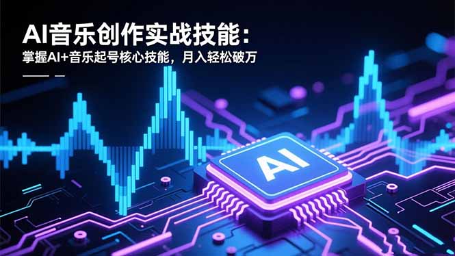 （16600期）AI音乐创作实战技能：掌握AI音乐起号核心技能，破万_免费分享网络创业,副业,信息差项目的老牌资源整合平台！金铲子项目