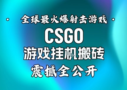 【年底大揭秘】基于全球最火爆的射击CSGO游戏挂G搬砖，震撼公开_免费分享网络创业,副业,信息差项目的老牌资源整合平台！金铲子项目