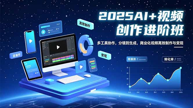 （16622期）AI视频创作进阶班：多工具协作，分镜到生成，商业化视频高效制作与_免费分享网络创业,副业,信息差项目的老牌资源整合平台！金铲子项目