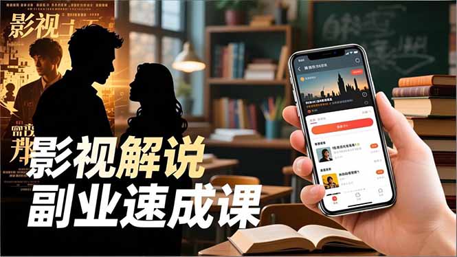 （16740期）Tk影视解说副业速成课，软件安装、全流程实操、爆款预设，新手两周变现_免费分享网络创业,副业,信息差项目的老牌资源整合平台！金铲子项目