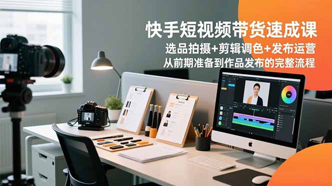 （16752期）快手短视频带货速成课，选品拍摄+剪辑调色+发布运营，从前期准备到作品发布的完整流程_免费分享网络创业,副业,信息差项目的老牌资源整合平台！金铲子项目