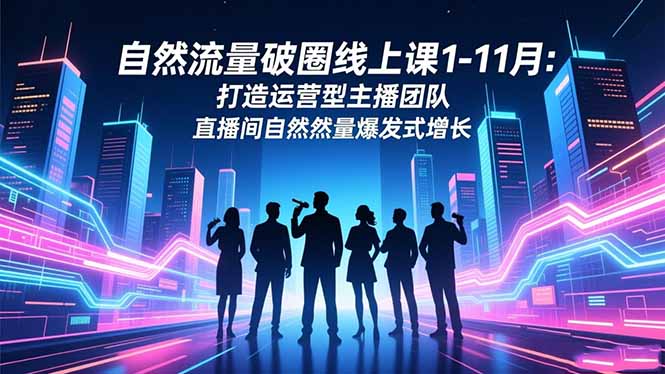 (16810期)自然流量破圈线上课1-11月:打造运营型主播团队 直播间自然流量爆发式增长_免费分享网络创业,副业,信息差项目的老牌资源整合平台!金铲子项目