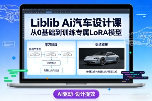 Liblib Ai汽车设计课，从0基础文生图，到教你训练专属设计和风格LoRA模型_免费分享网络创业,副业,信息差项目的老牌资源整合平台！金铲子项目