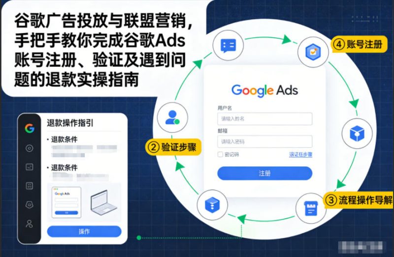 谷歌广告投放与联盟营销，手把手教你完成谷歌Ads账号注册、验证及遇到问题的退款实操指南_免费分享网络创业,副业,信息差项目的老牌资源整合平台！金铲子项目
