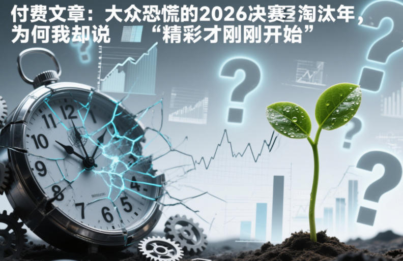 付费文章:大众恐慌的2026决赛淘汰年,为何我却说“精彩才刚刚开始”?_免费分享网络创业,副业,信息差项目的老牌资源整合平台!金铲子项目