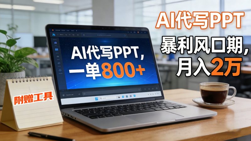 AI 代写做 PPT!一单狂赚 800+,风口期月入 2 万(工具 + 提示词直接送)_免费分享网络创业,副业,信息差项目的老牌资源整合平台!金铲子项目