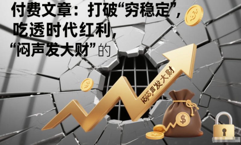 付费文章:打破“穷稳定”,吃透时代红利,“闷声发大财”的终极真谛_免费分享网络创业,副业,信息差项目的老牌资源整合平台!金铲子项目