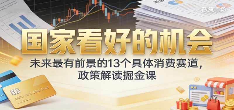 公众号付费文章:国家看好的机会,未来最有前景的13个具体消费赛道,政策解读掘金课_免费分享网络创业,副业,信息差项目的老牌资源整合平台!金铲子项目