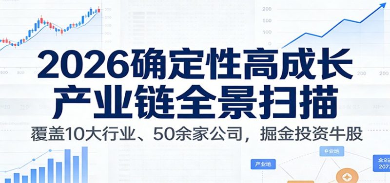 付费文章：2026确定性高成长产业链全景扫描：覆盖10大行业、50余家公司，掘金投资牛股_免费分享网络创业,副业,信息差项目的老牌资源整合平台！金铲子项目