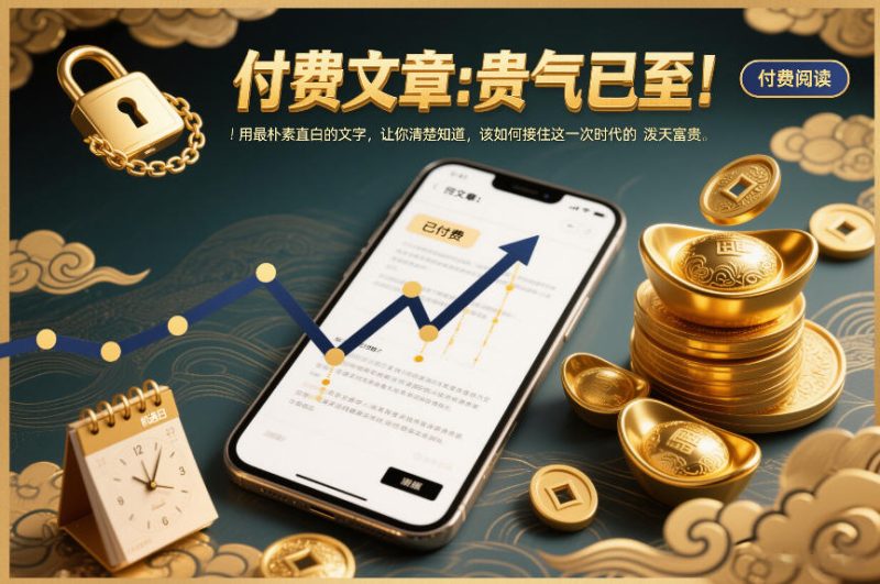 付费文章:贵气已至!用最朴素直白的文字,让你清楚知道,该如何接住这一次时代的泼天富贵_免费分享网络创业,副业,信息差项目的老牌资源整合平台!金铲子项目