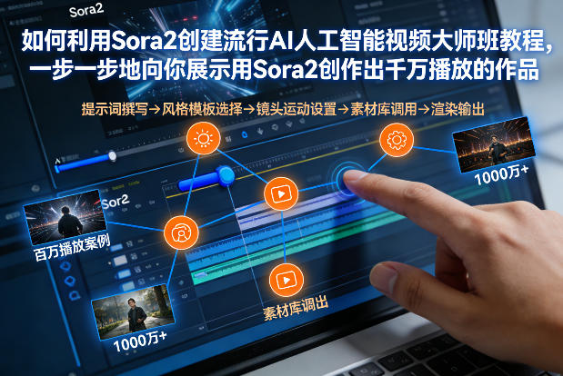 如何利用Sora2创建流行AI人工智能视频大师班，一步一步地向你展示用Sora2创作出千万播放的作品_免费分享网络创业,副业,信息差项目的老牌资源整合平台！金铲子项目