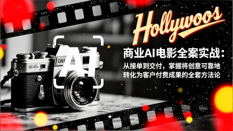 （17092期）商业AI电影全案实战：从接单到交付，掌握将创意可靠地转化为客户付费成果的全套方法论_免费分享网络创业,副业,信息差项目的老牌资源整合平台！金铲子项目