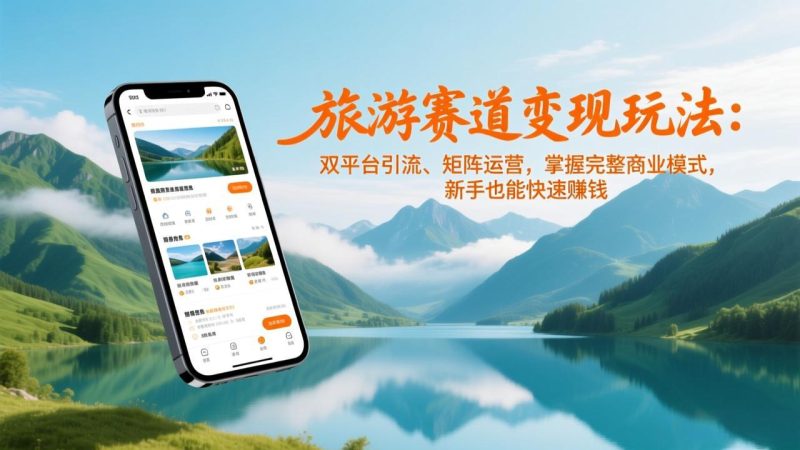 （17153期）旅游赛道玩法：双平台引流、矩阵运营，掌握完整商业模式，新手也能快速赚钱_免费分享网络创业,副业,信息差项目的老牌资源整合平台！金铲子项目